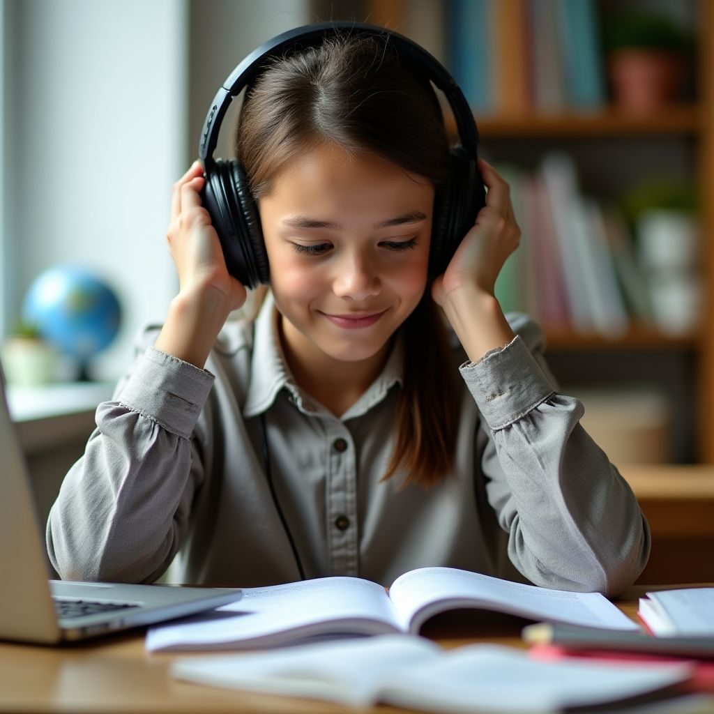 IELTS ve TOEFL sınavına hazırlanan bir öğrenci